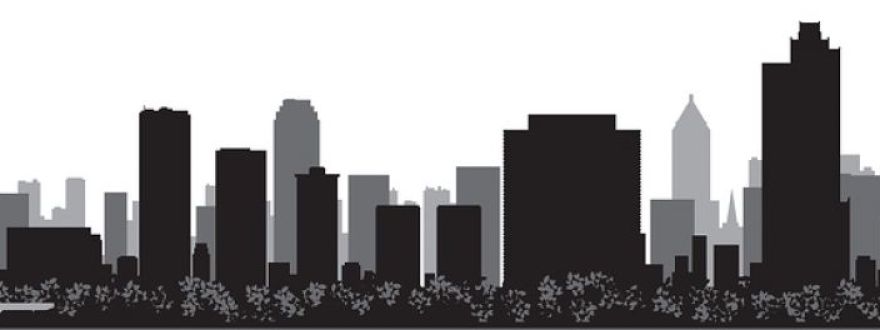 Skyline of buildings to represent business insurance
