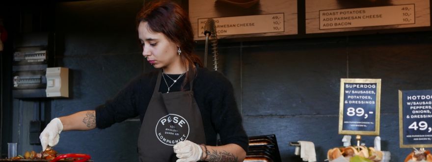 woman working in a restaurant