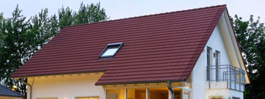 two gable roofs with two hip roofs