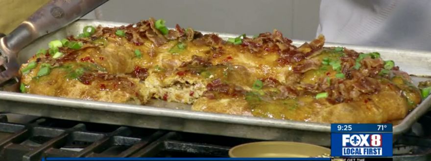 Fox 8 News - Boudin King Cake with Tuna and Sparky