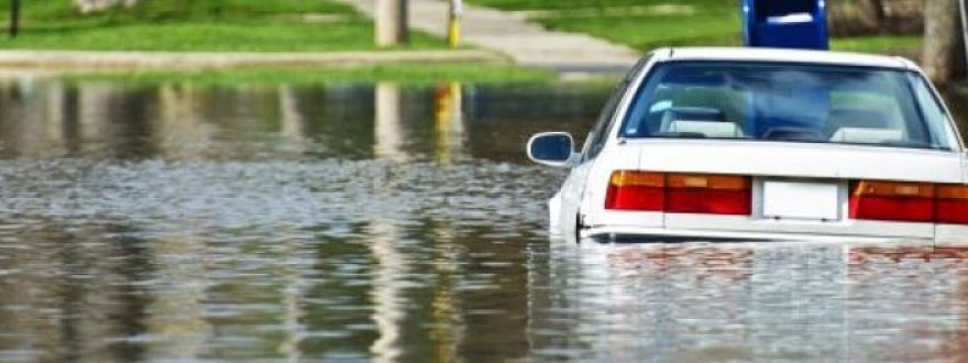 Car in high water for flood insurance