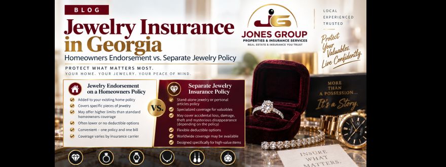 Jewelry insurance in Georgia comparing a homeowners jewelry endorsement with a separate jewelry policy – Jones Group Insurance Services