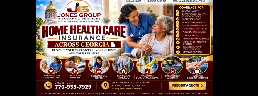 Home health care insurance in Georgia with general and professional liability coverage