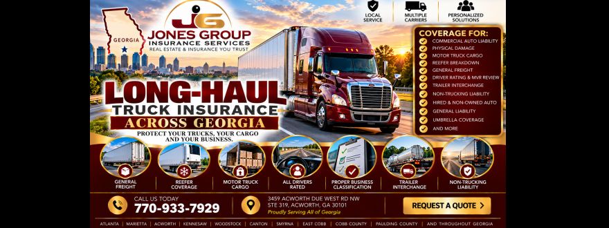 Long-haul commercial truck insurance in Georgia with motor truck cargo and reefer coverage
