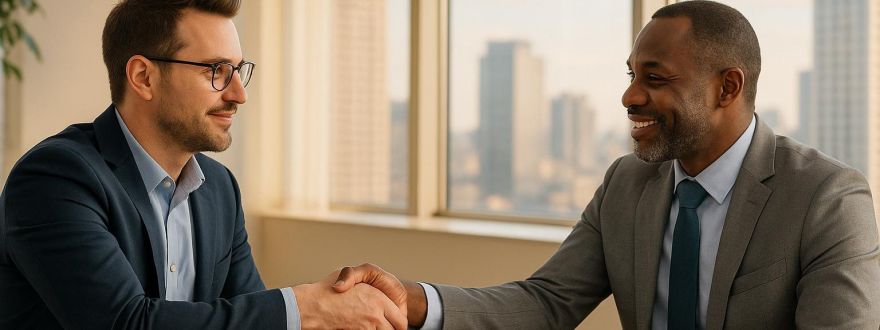 Georgia small business owner exploring life insurance to protect employees, business operations, and family finances.