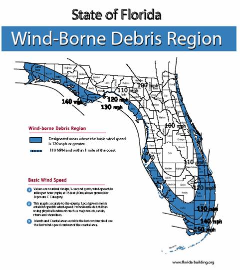 Florida Wine-Borne Debris Region