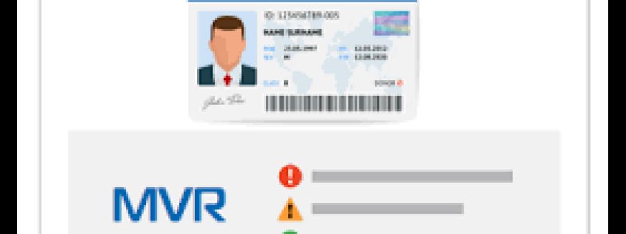 stock photo of license and the words mvr