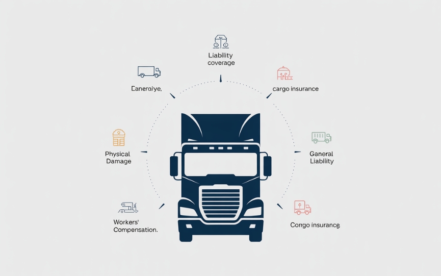 What commercial truck insurance covers in Dallas TX - liability, cargo, physical damage, bobtail, trailer interchange