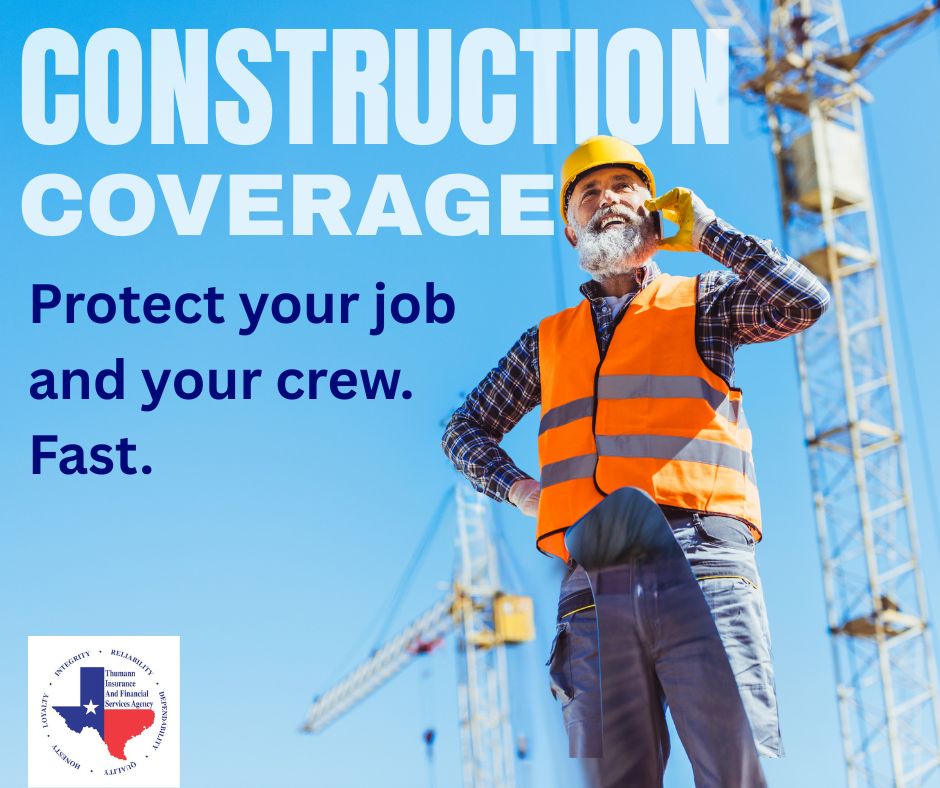 A worker with construction insurance in Dallas