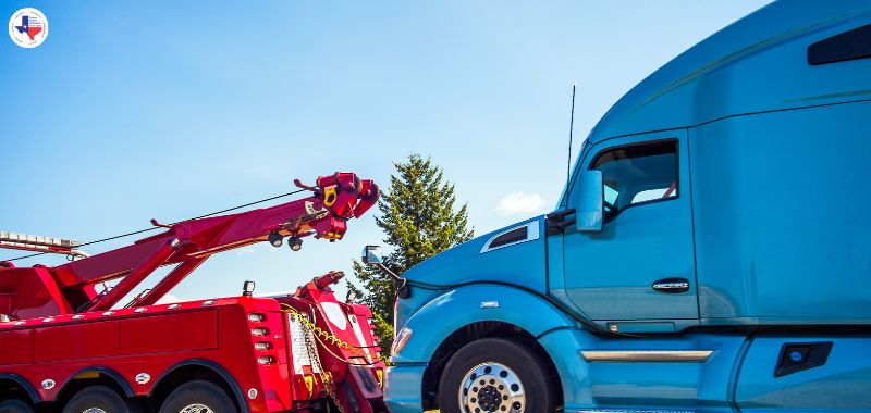A tow truck with commercial insurance 