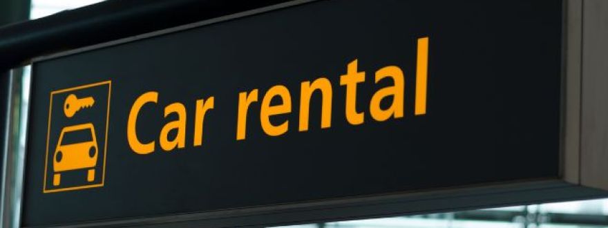 Car rental sign 