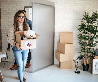 A lady inside an apartment in dallas