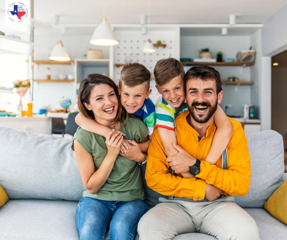 a family inside their home