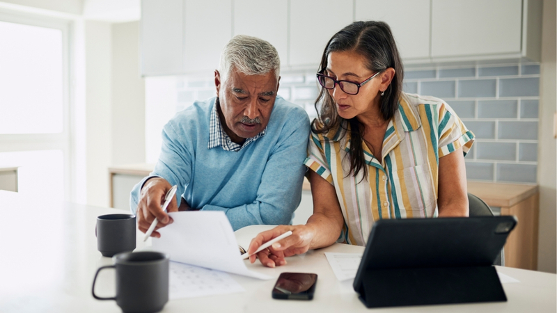 small business owner reviewing finances