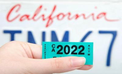 California registration sticker