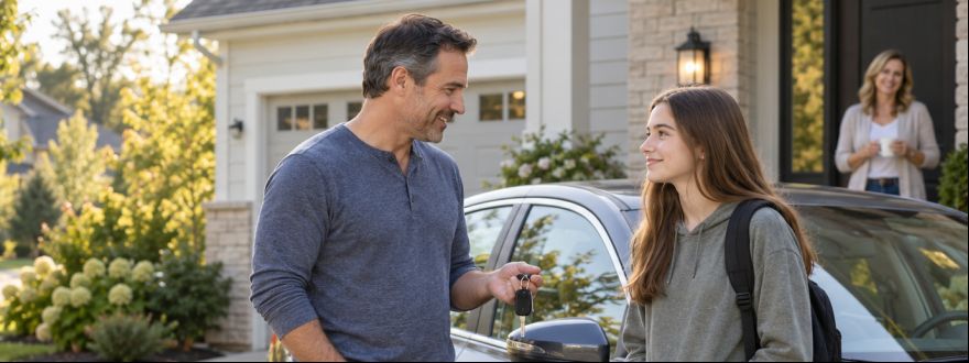 Handing over the keys.